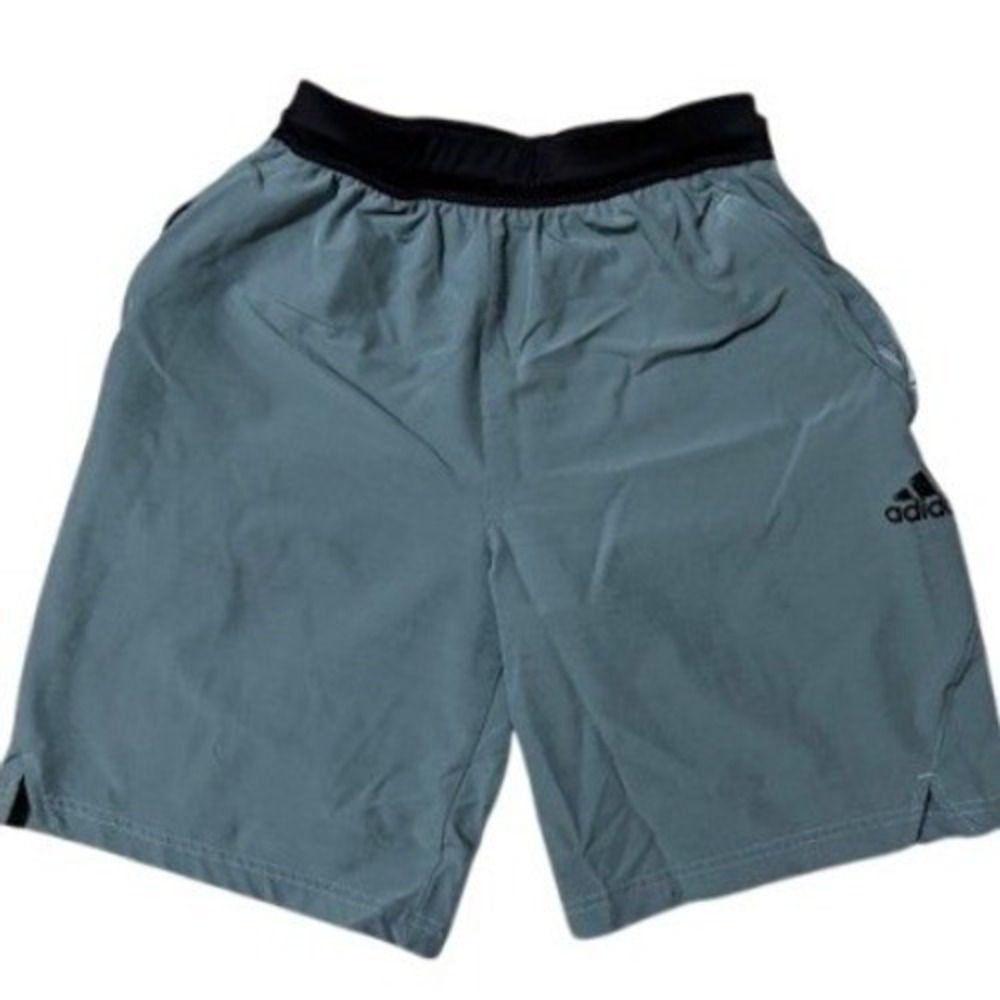Adidas Shorts Mens S Sage Green Aeroready Athletic Zipper Pocket Gym Training